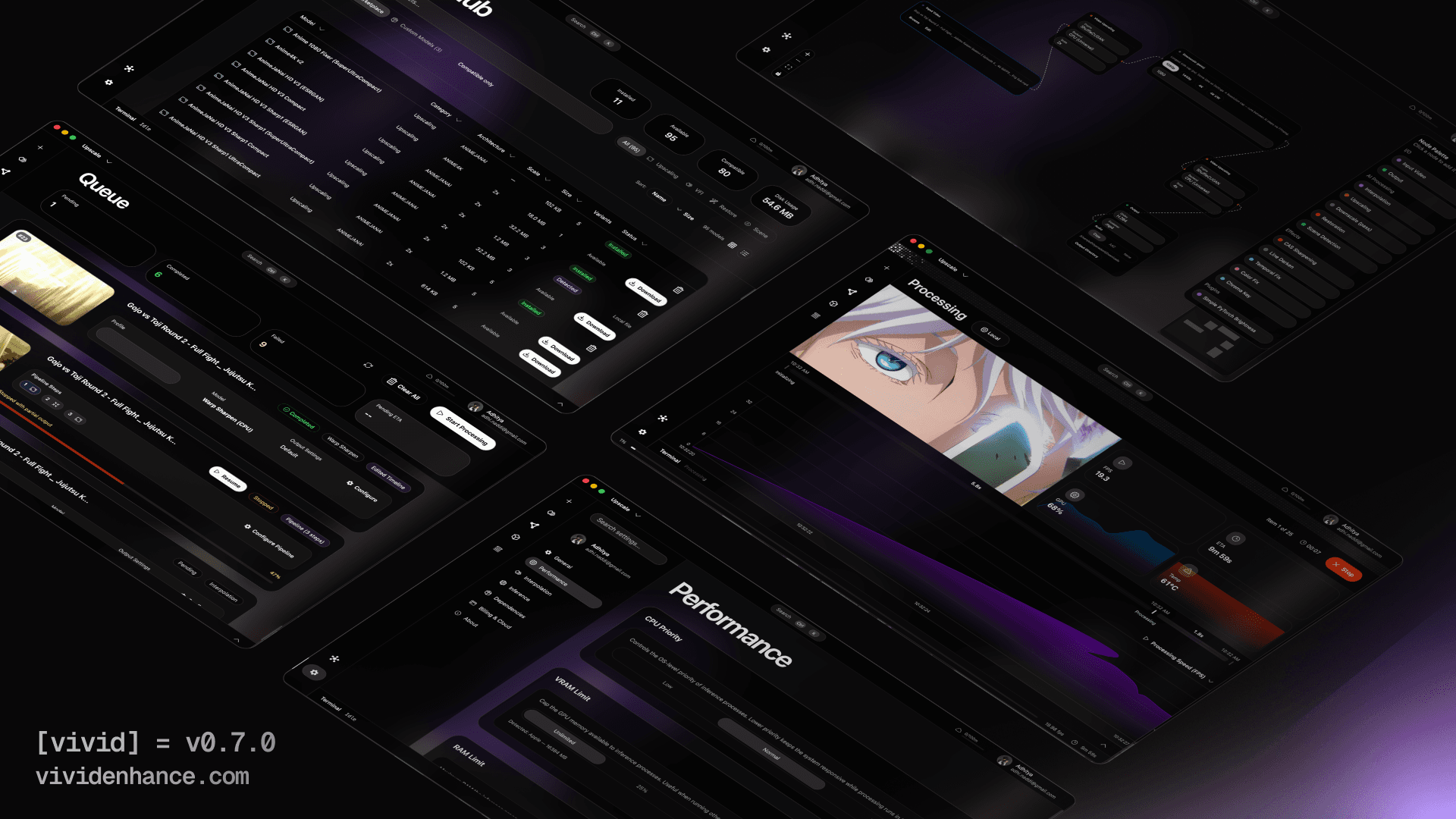 Vivid desktop workflow from editing and queueing to local and cloud processing